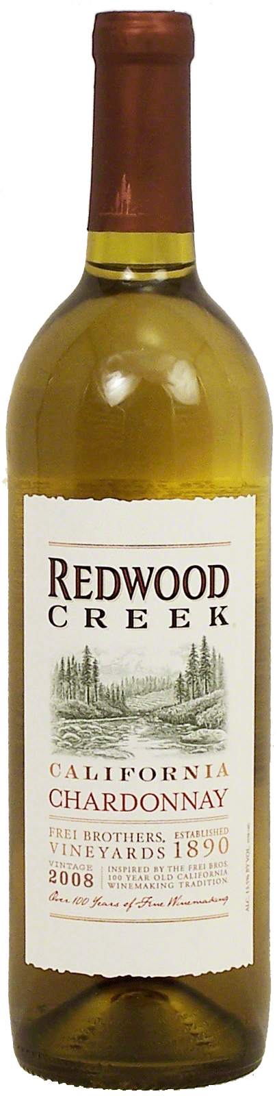 Redwood Creek  chardonnay wine of California, 13.5% alc. by vol. Full-Size Picture